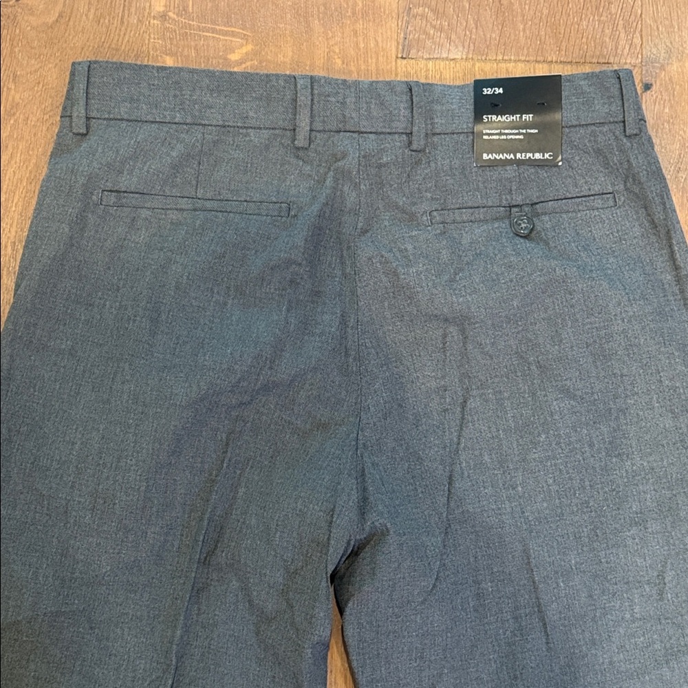 Banana Republic Men’s Charcoal Straight Fit Trousers